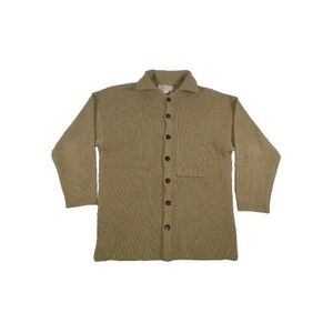 Indigenous Designs Vintage 100% Pure Wool Olive  Button Cardigan Womens Sz Small